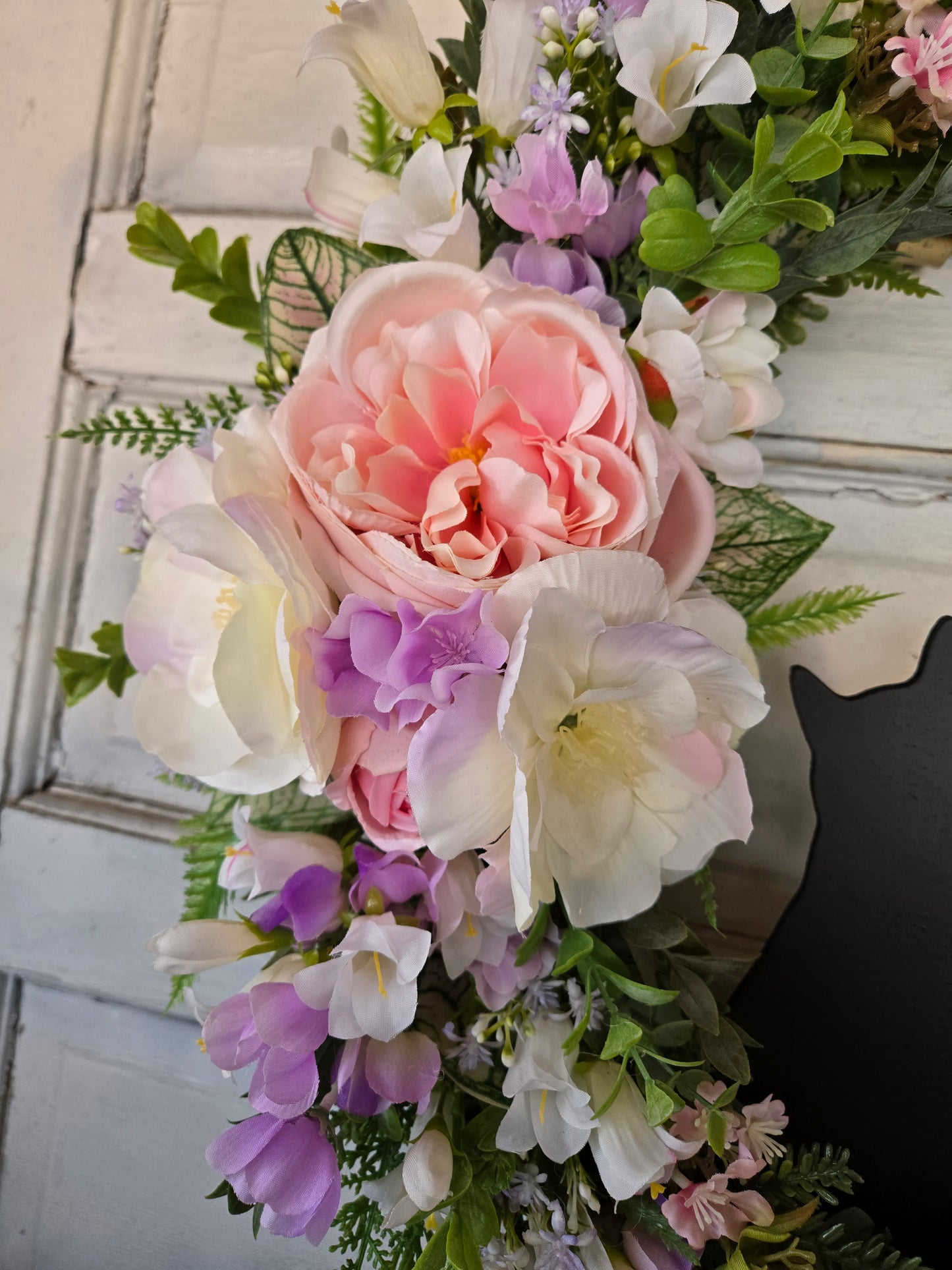 Spring Easter Moon Cat Wreath