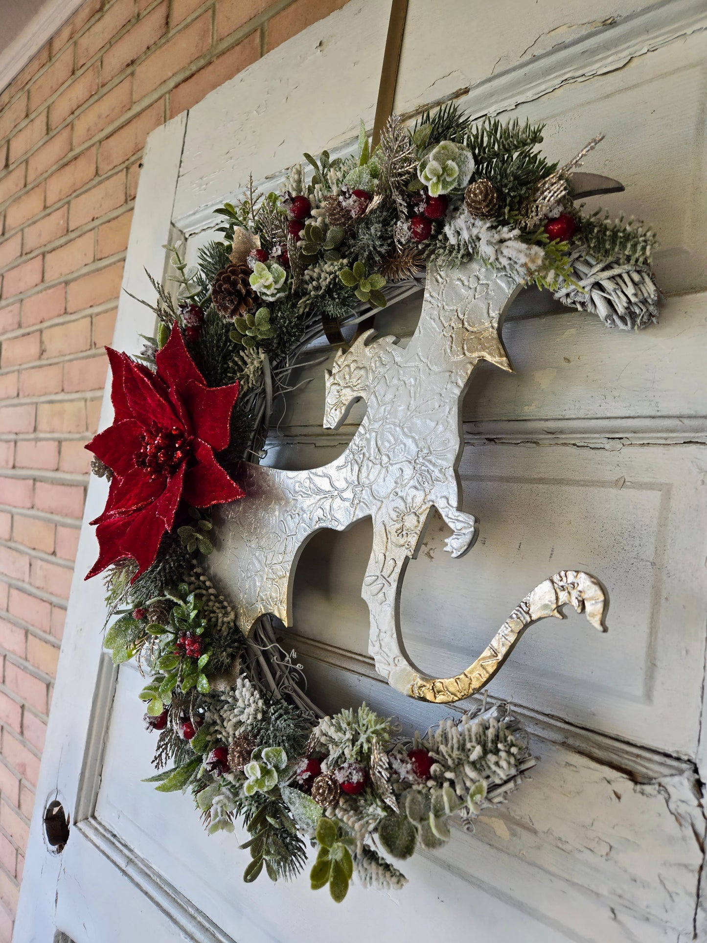 Christmas Dragon Wreath
