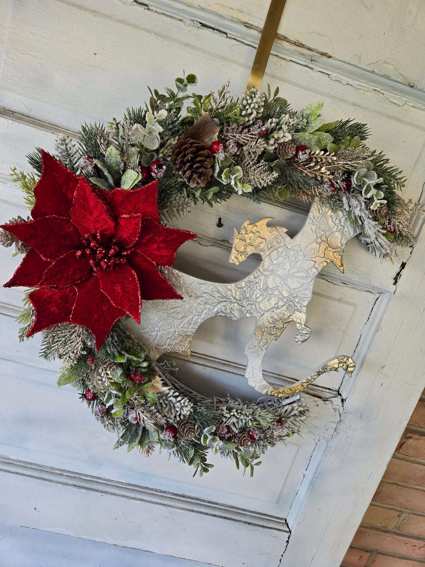 Christmas Dragon Wreath
