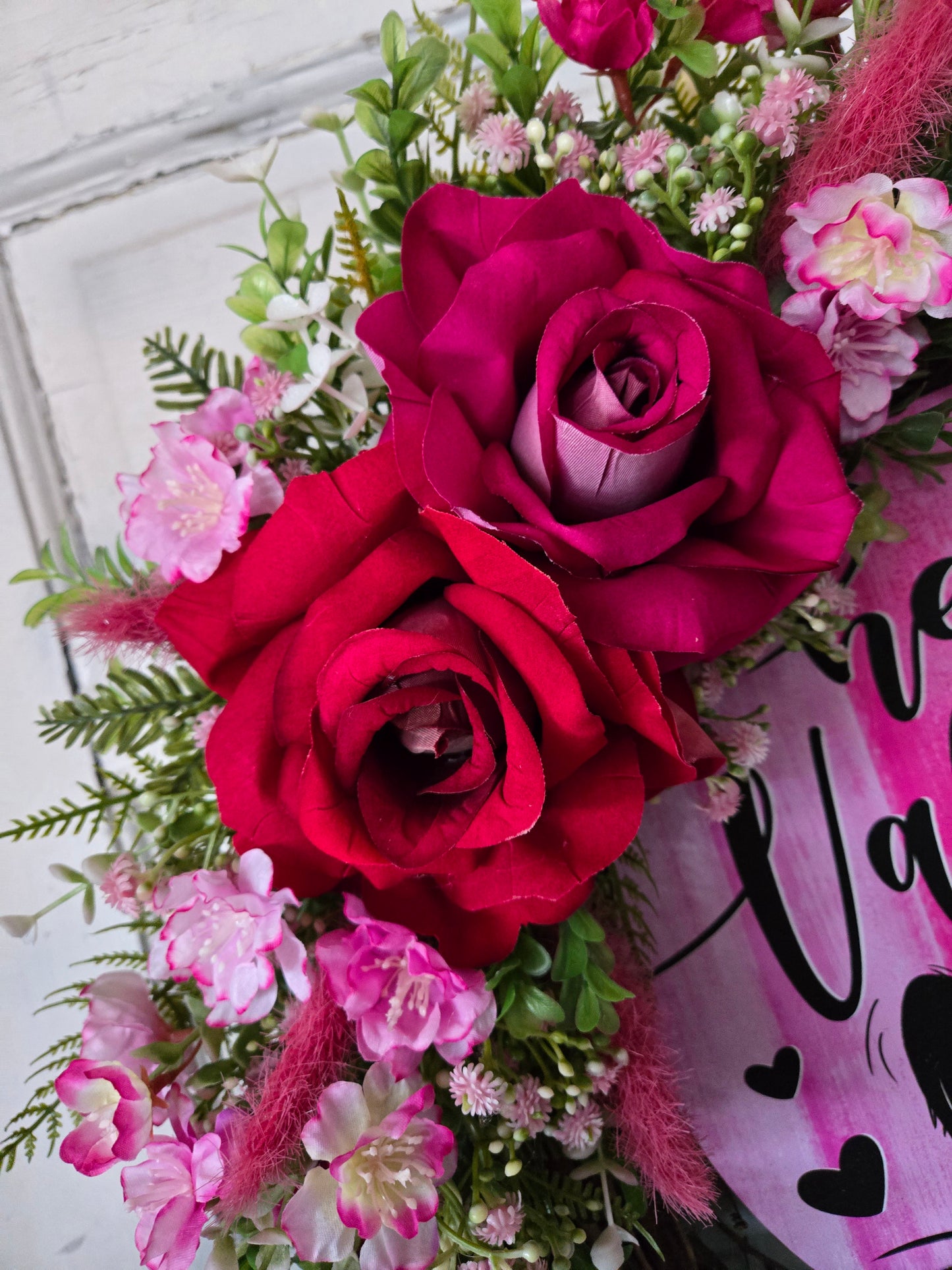 Black Cat Valentine's Day Wreath