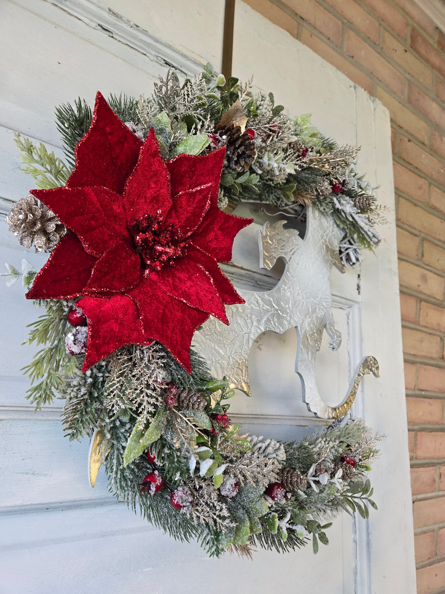 Christmas Dragon Wreath