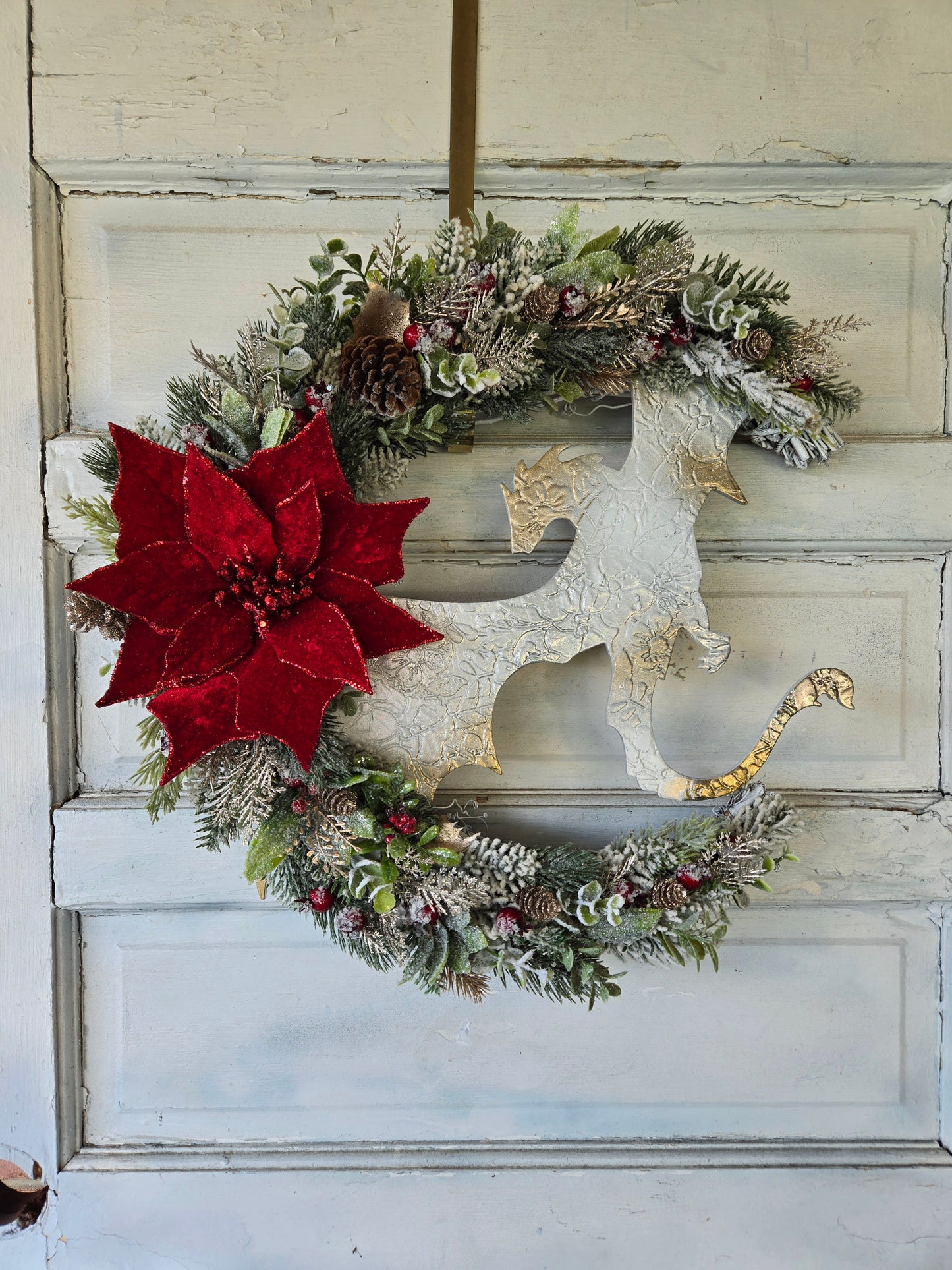 Christmas Dragon Wreath