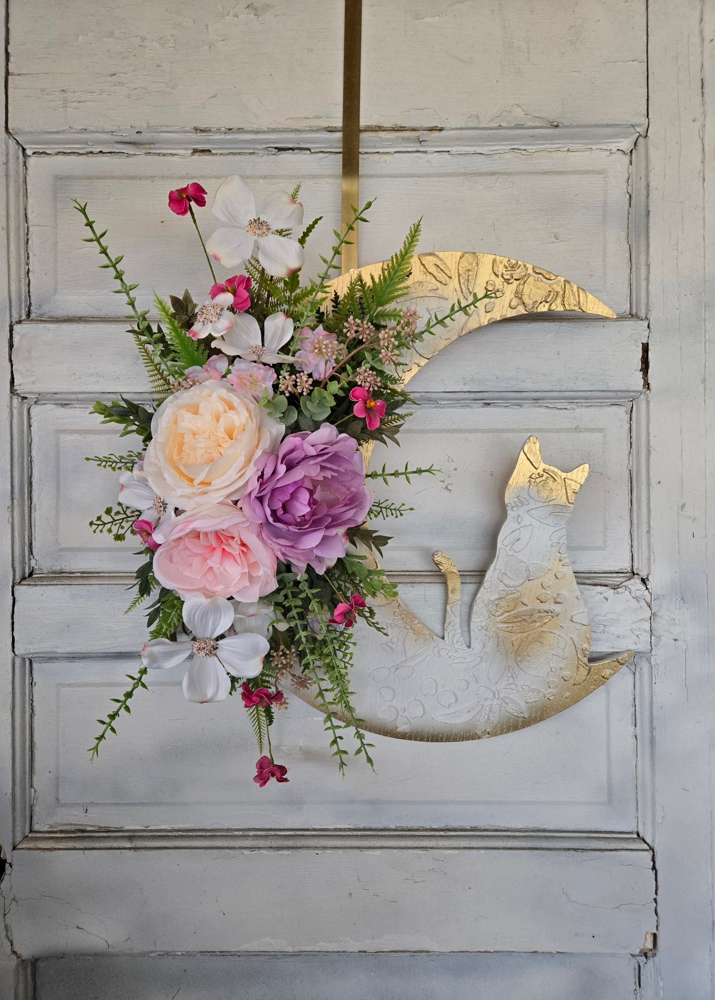 Easter Moon Cat Wreath