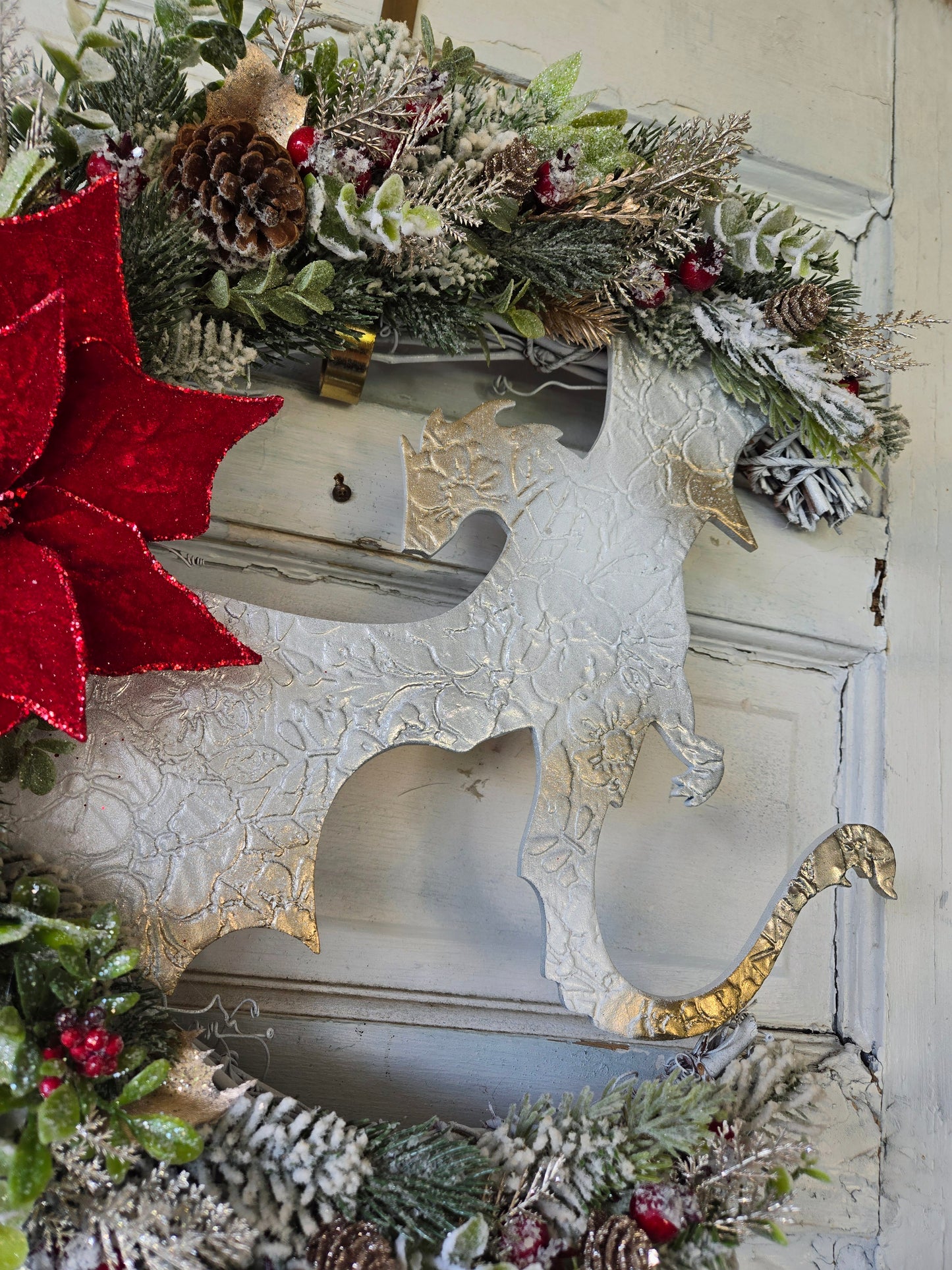 Christmas Dragon Wreath