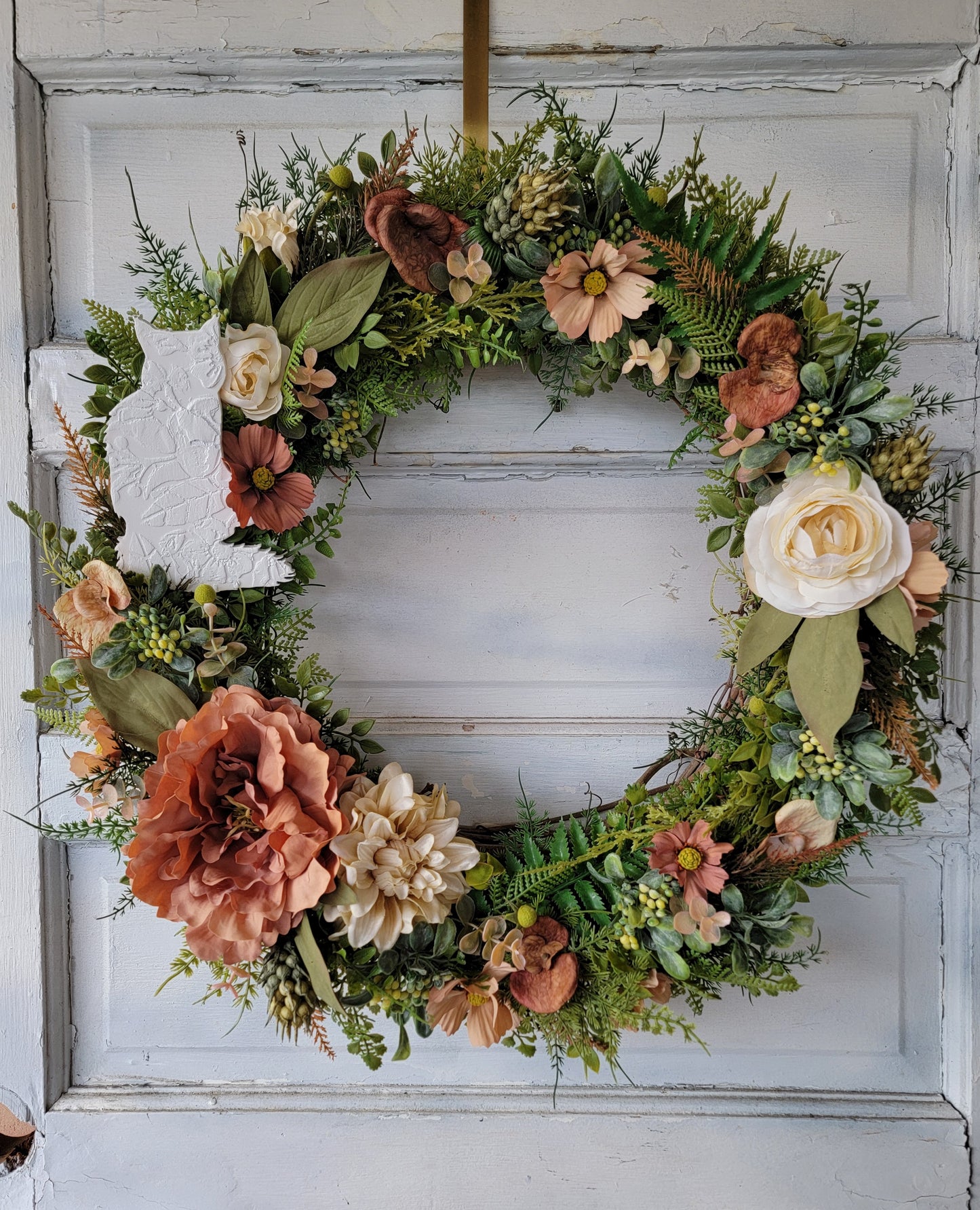 Wildflower Long Hair Cat Wreath