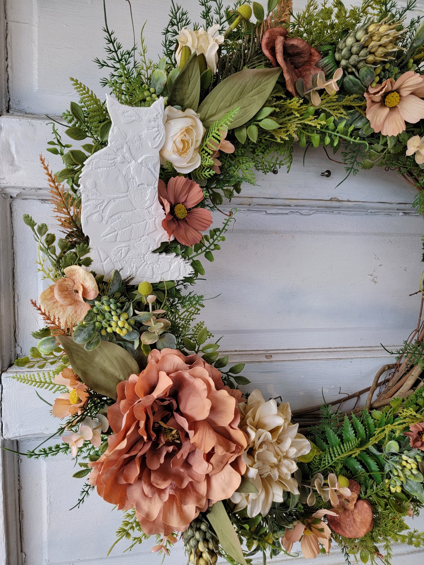 Wildflower Long Hair Cat Wreath