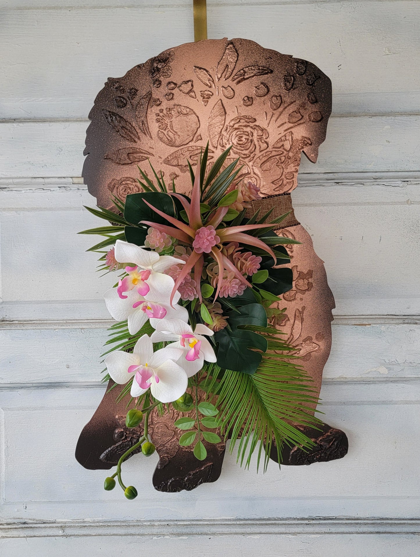 Tropical Shih Tzu Dog Wreath