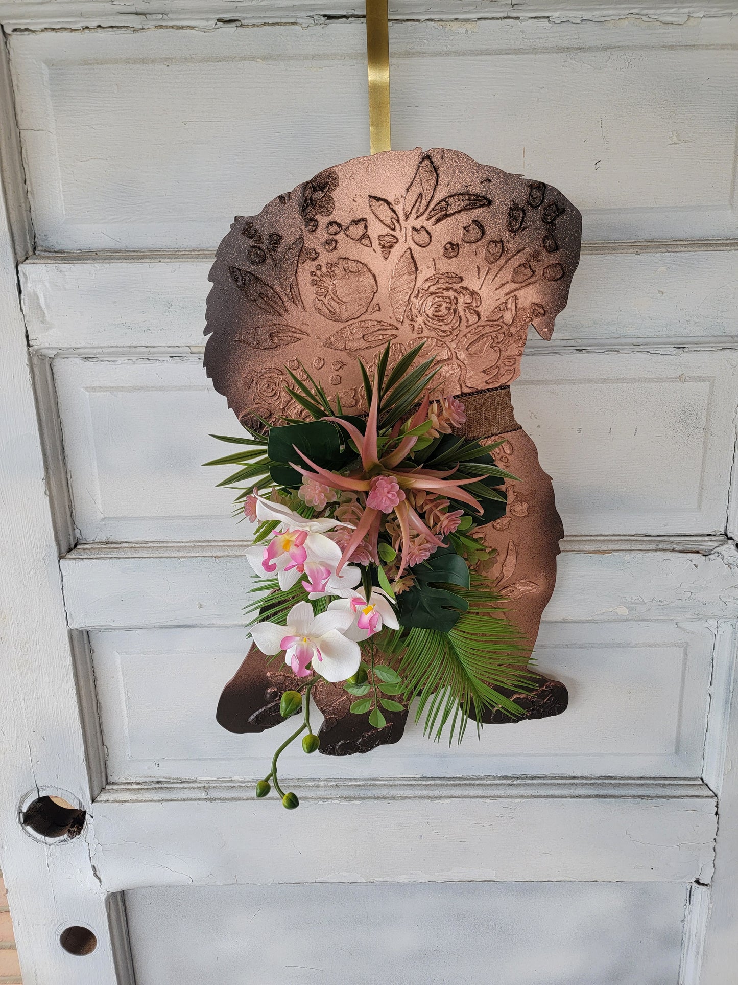 Tropical Shih Tzu Dog Wreath