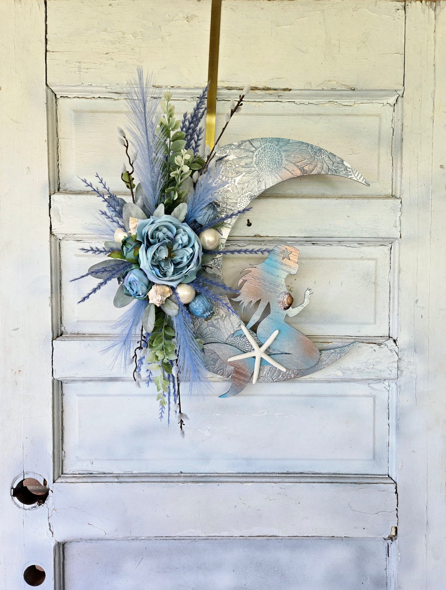 Mermaid Crescent Moon Wreath