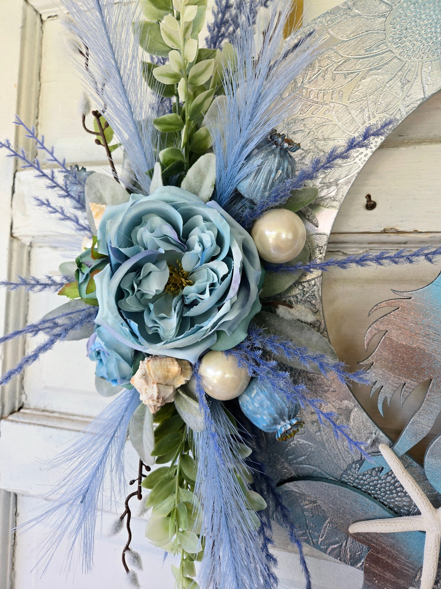 Mermaid Crescent Moon Wreath