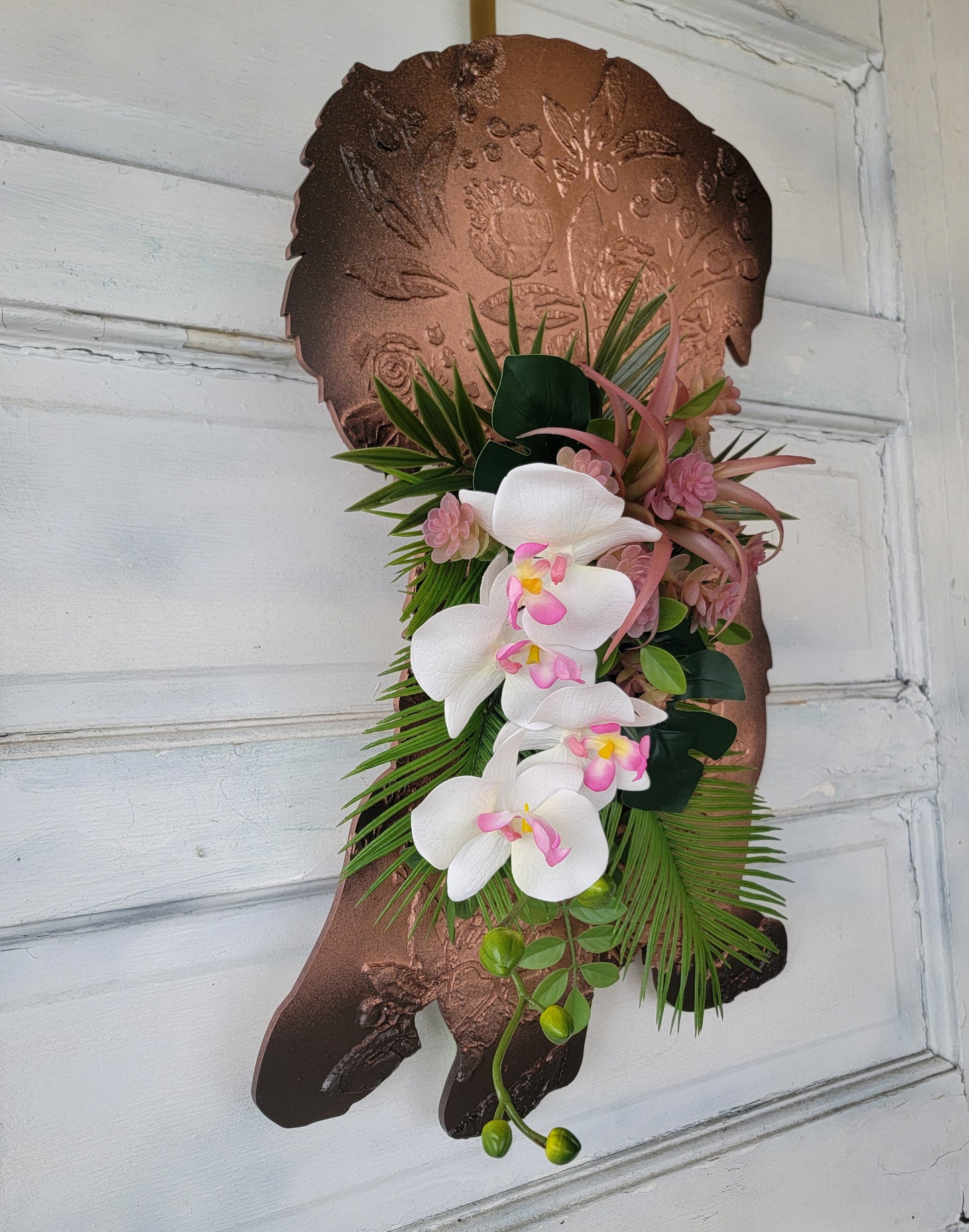 Tropical Shih Tzu Dog Wreath