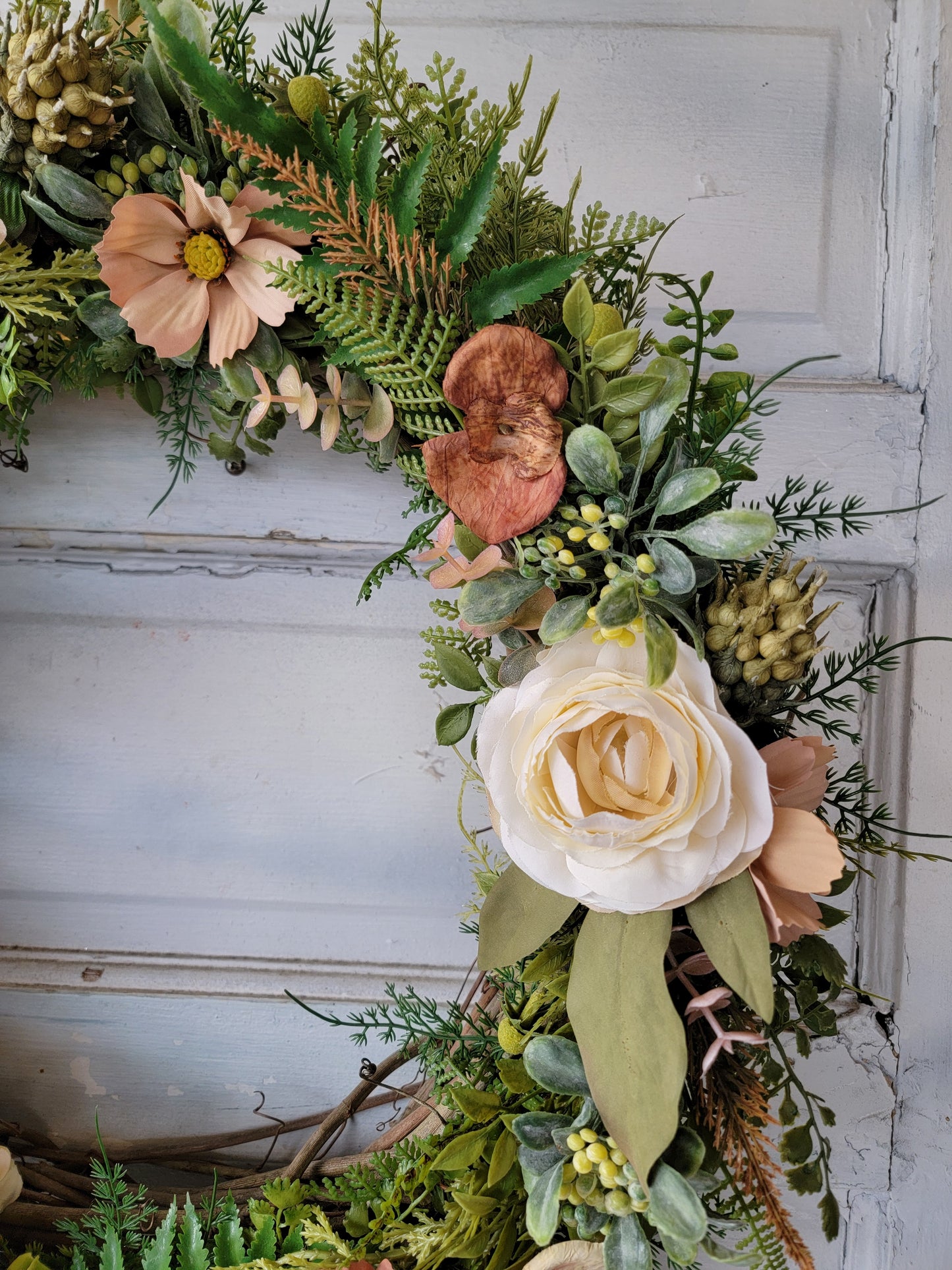 Wildflower Long Hair Cat Wreath