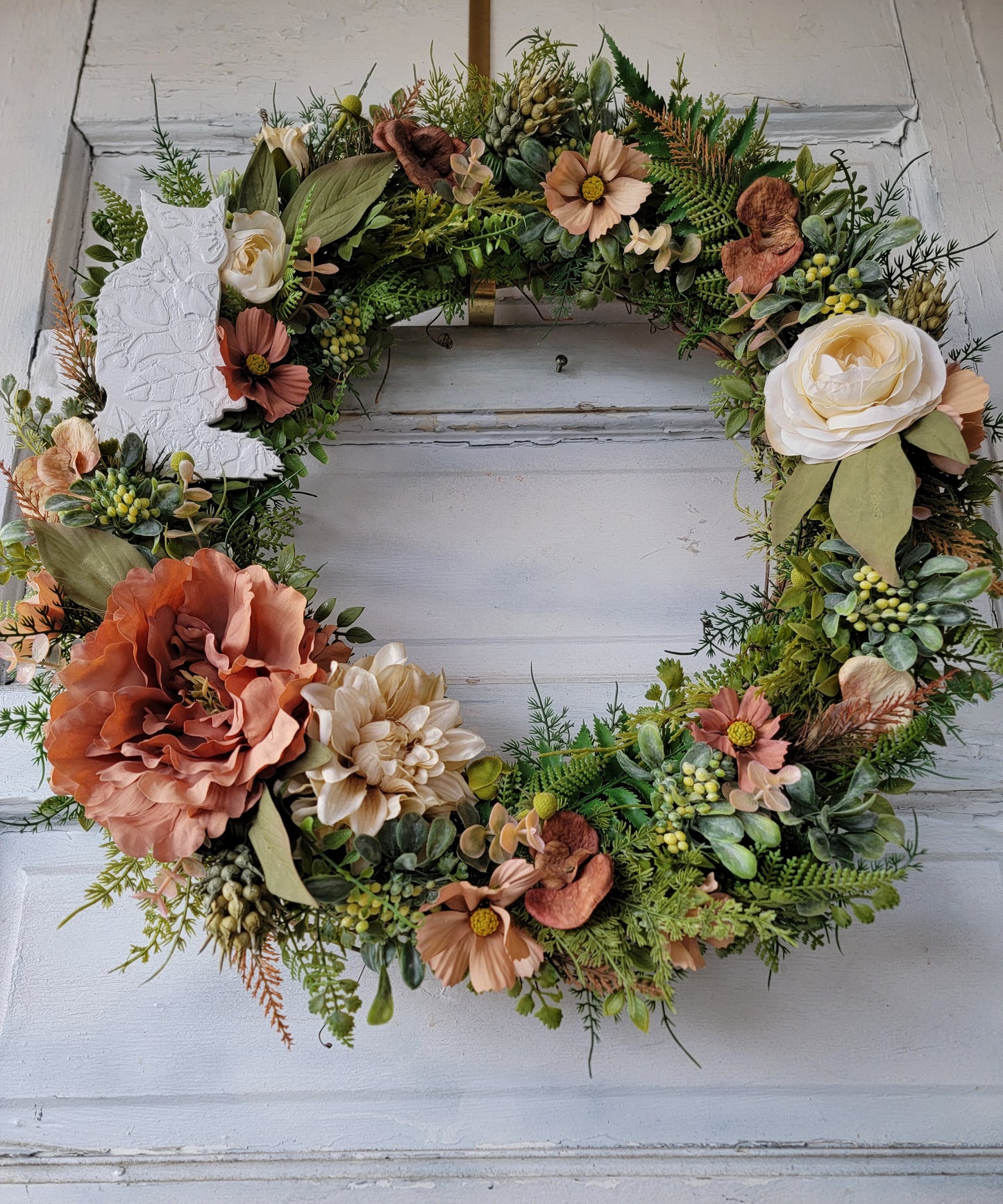 Wildflower Long Hair Cat Wreath