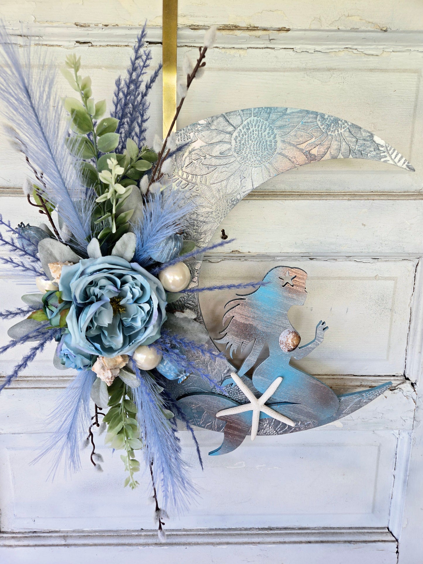 Mermaid Crescent Moon Wreath