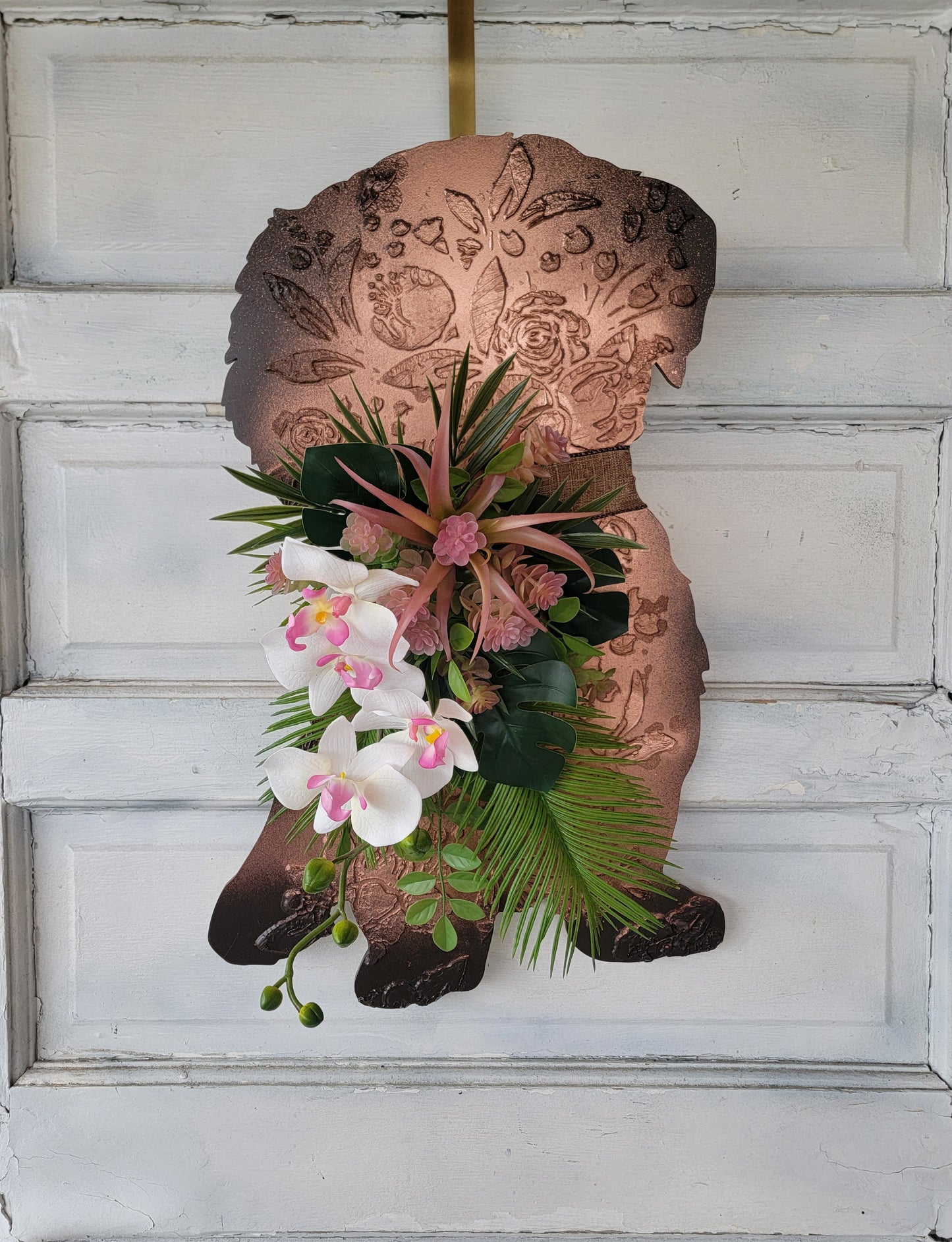 Tropical Shih Tzu Dog Wreath