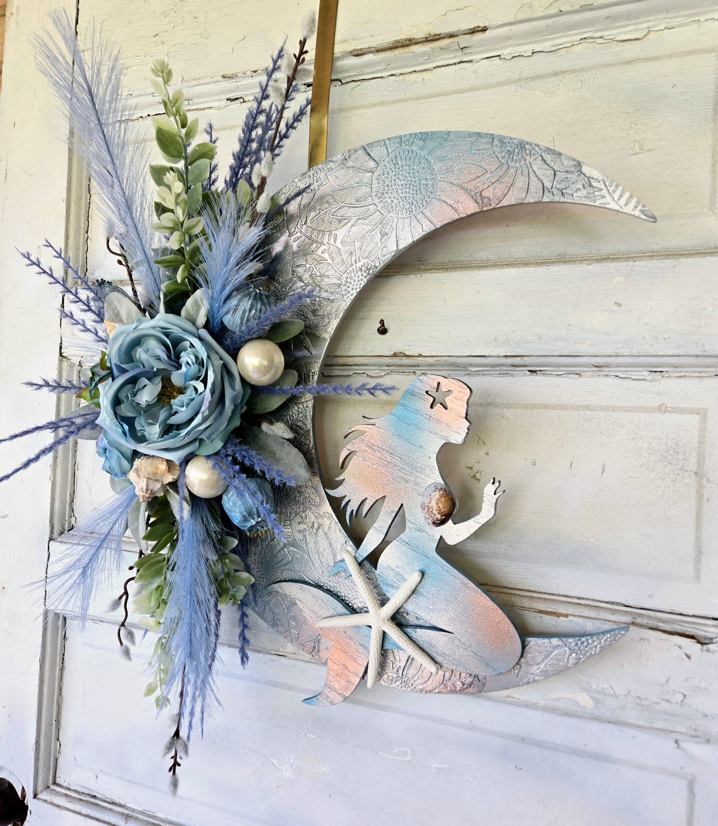 Mermaid Crescent Moon Wreath