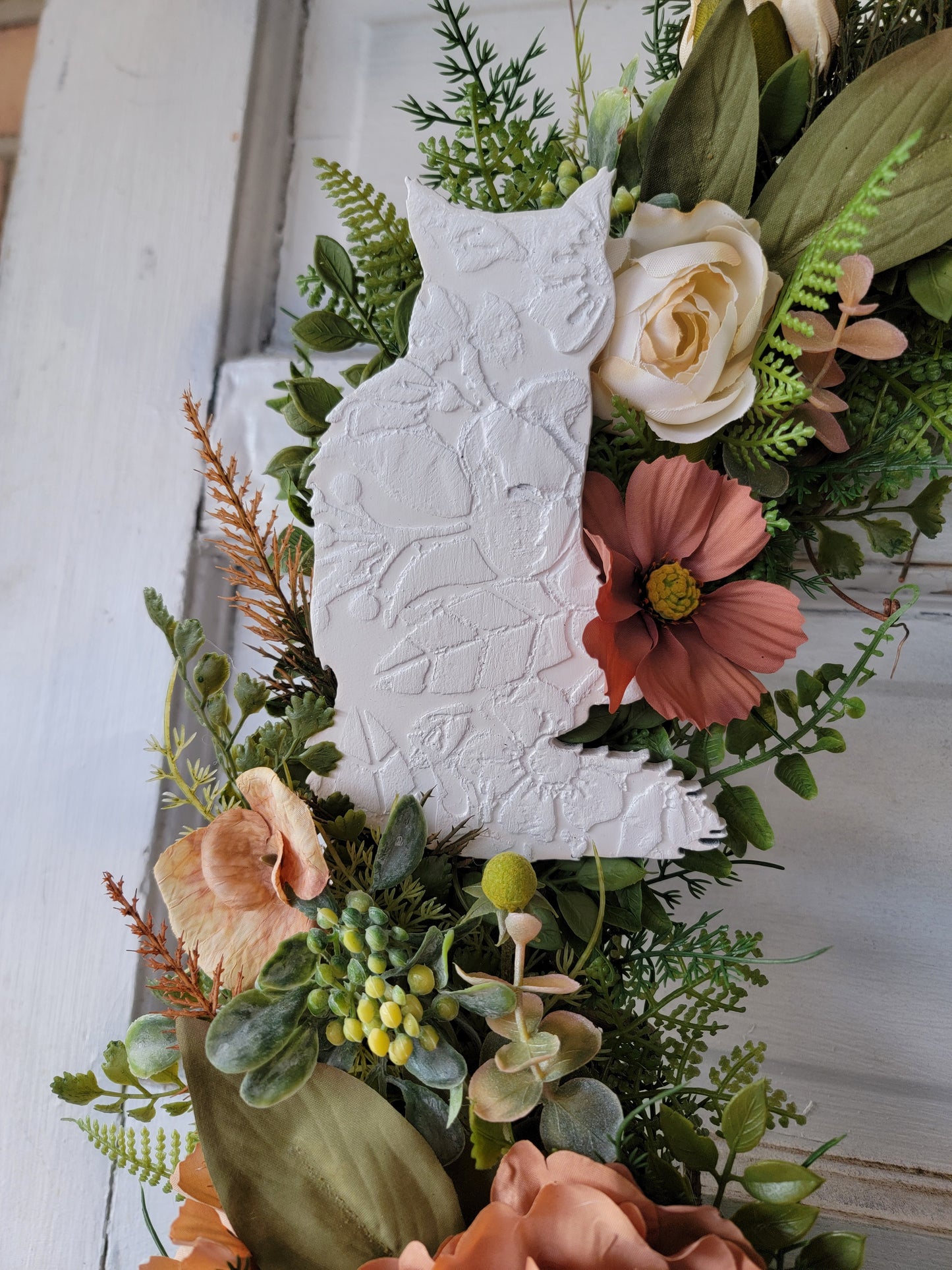 Wildflower Long Hair Cat Wreath