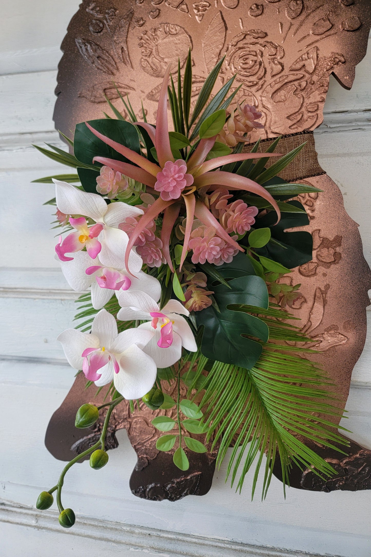 Tropical Shih Tzu Dog Wreath