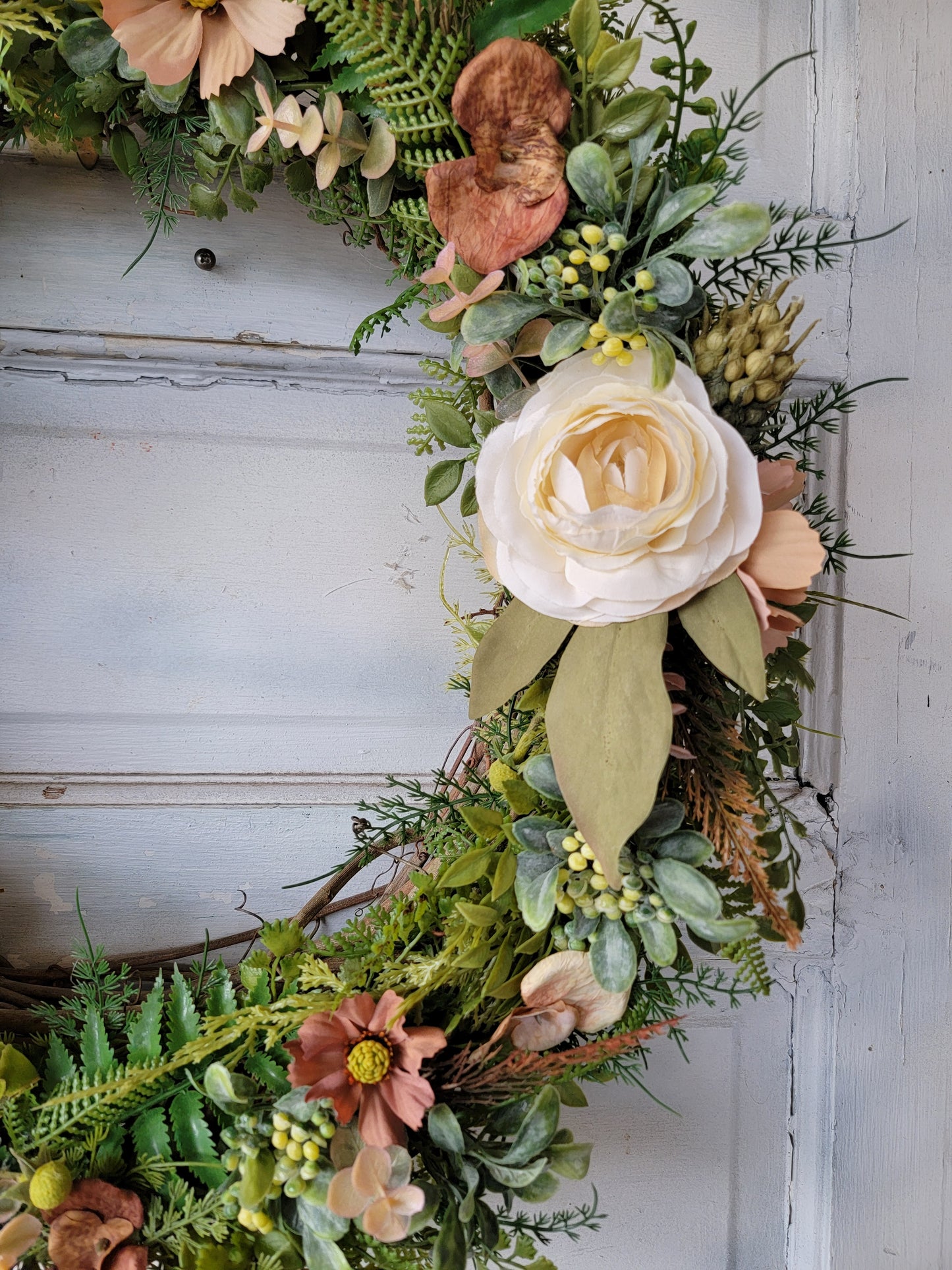 Wildflower Long Hair Cat Wreath