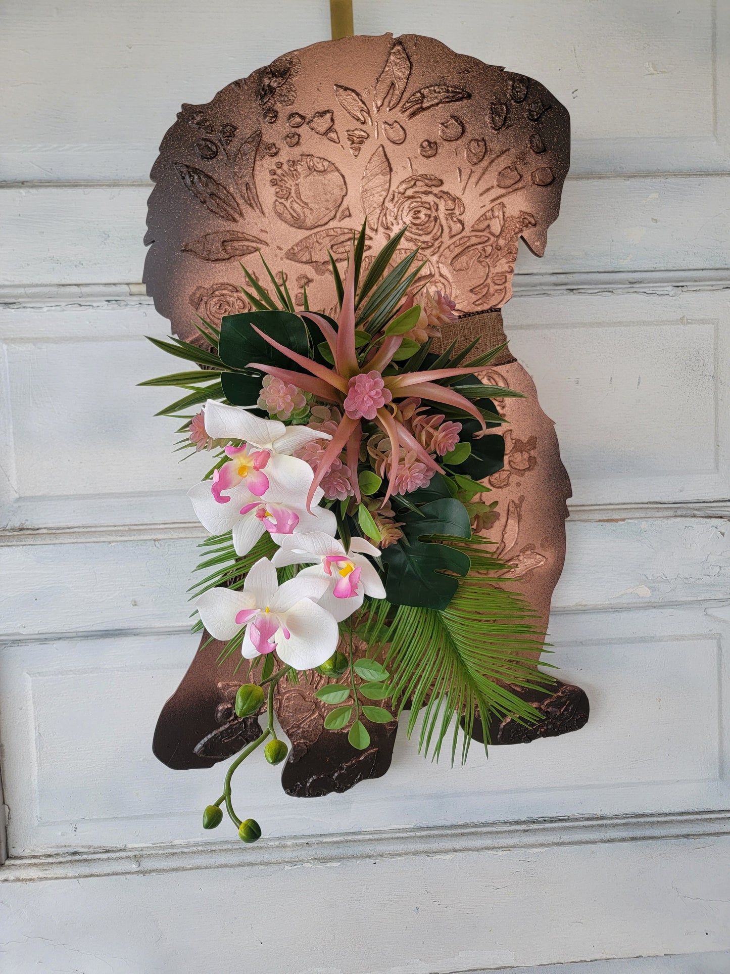 Tropical Shih Tzu Dog Wreath