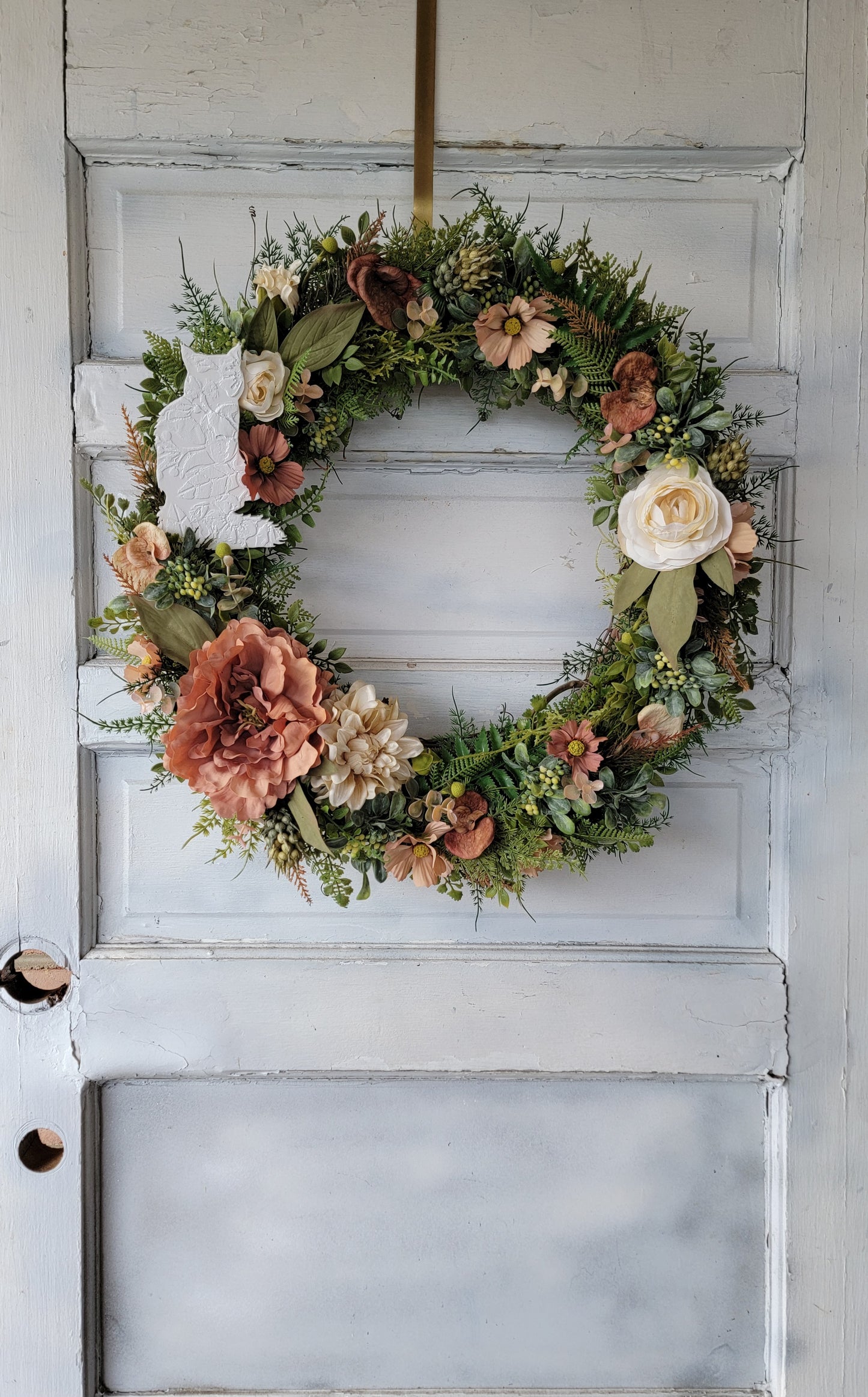 Wildflower Long Hair Cat Wreath