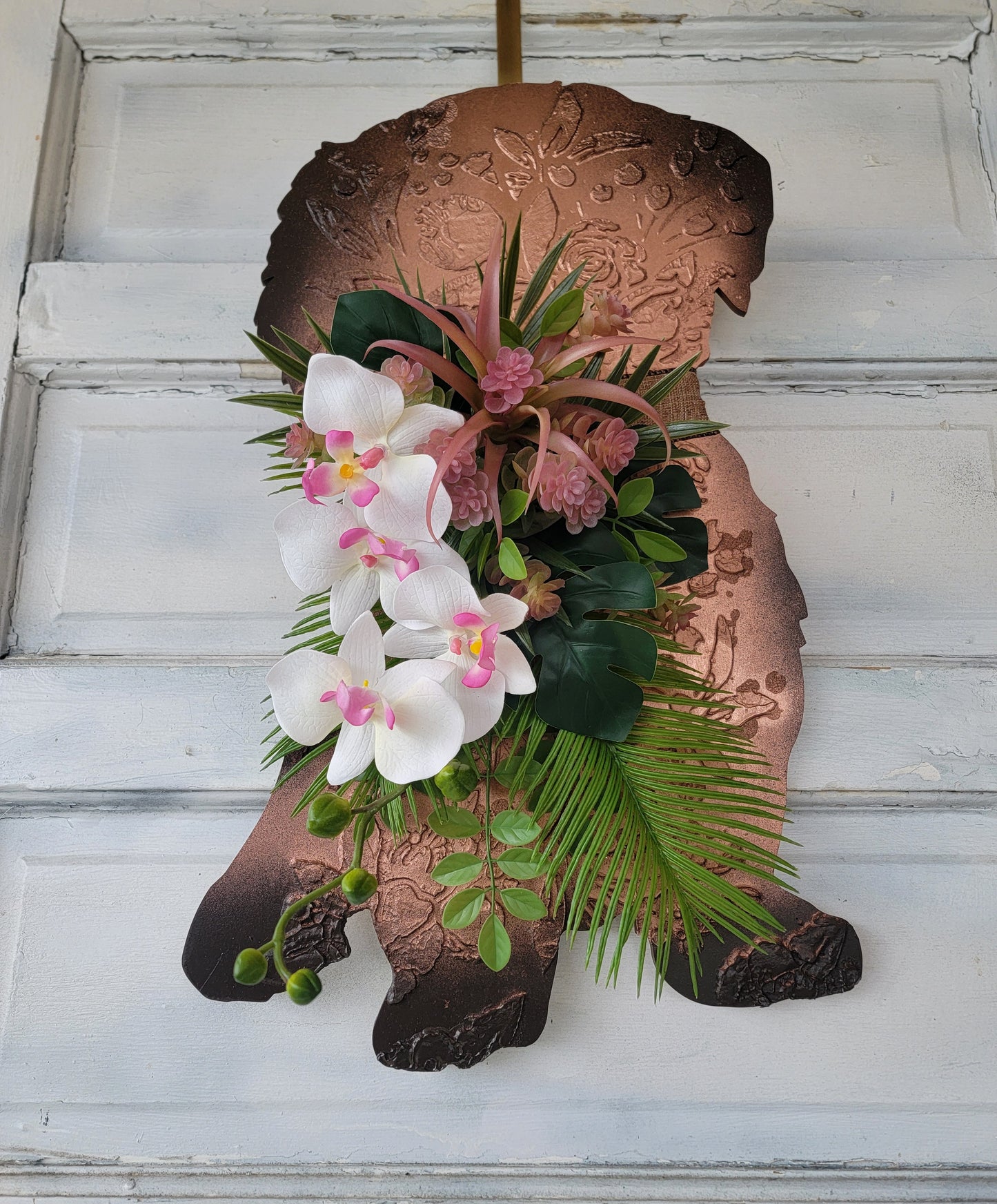 Tropical Shih Tzu Dog Wreath