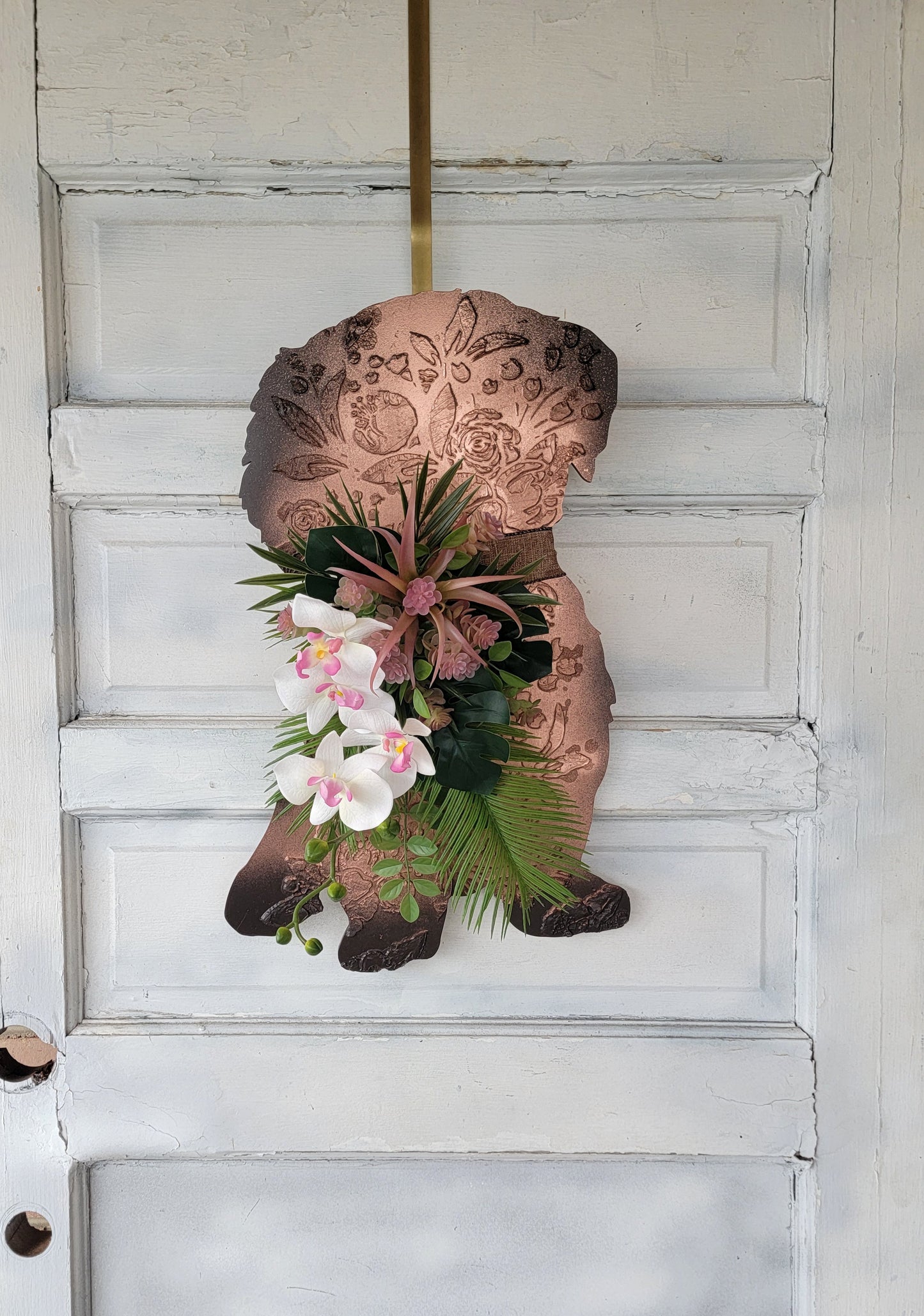 Tropical Shih Tzu Dog Wreath