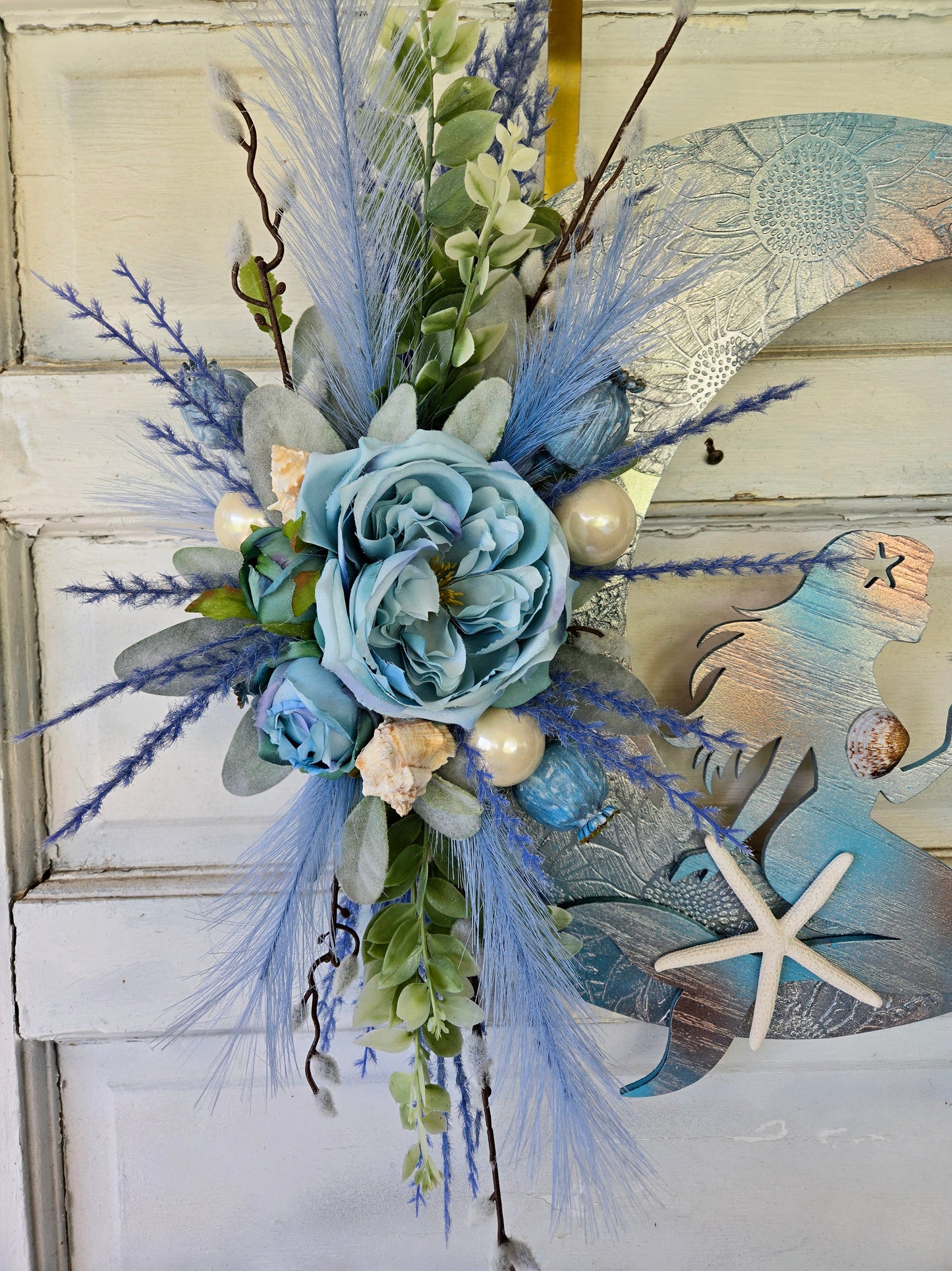 Mermaid Crescent Moon Wreath