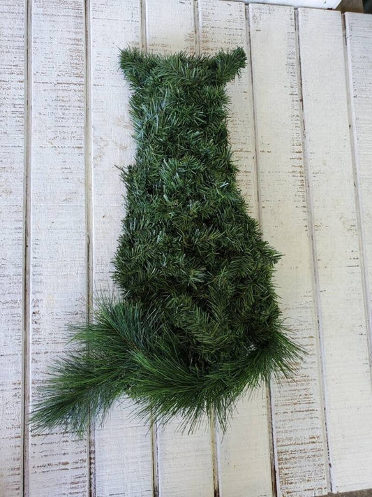 DIY Blank Cat Pine Wreath w/ Tail