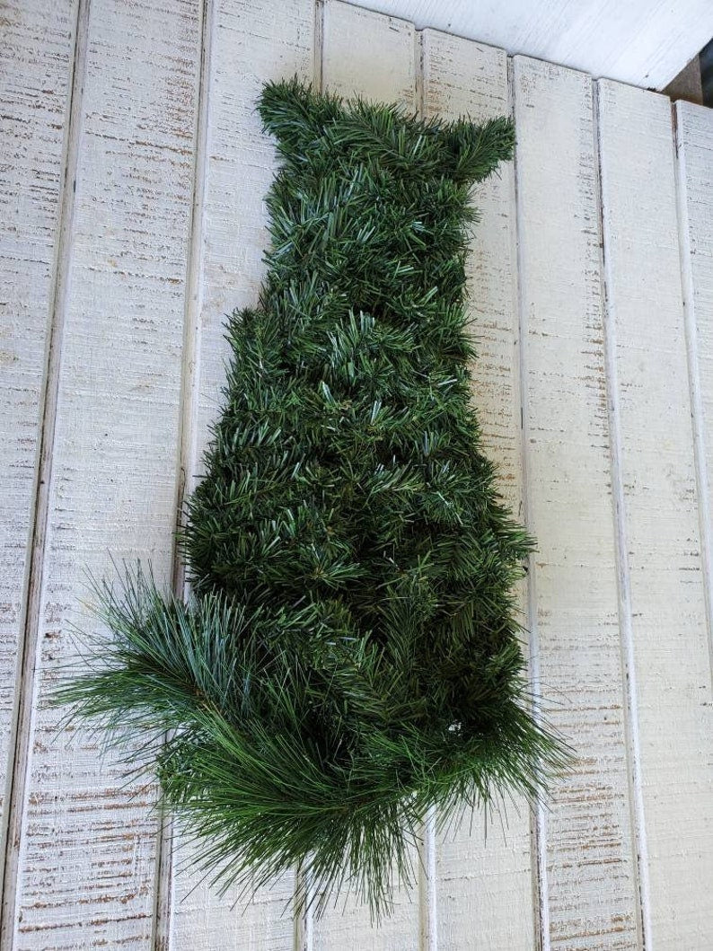 DIY Blank Cat Pine Wreath w/ Tail