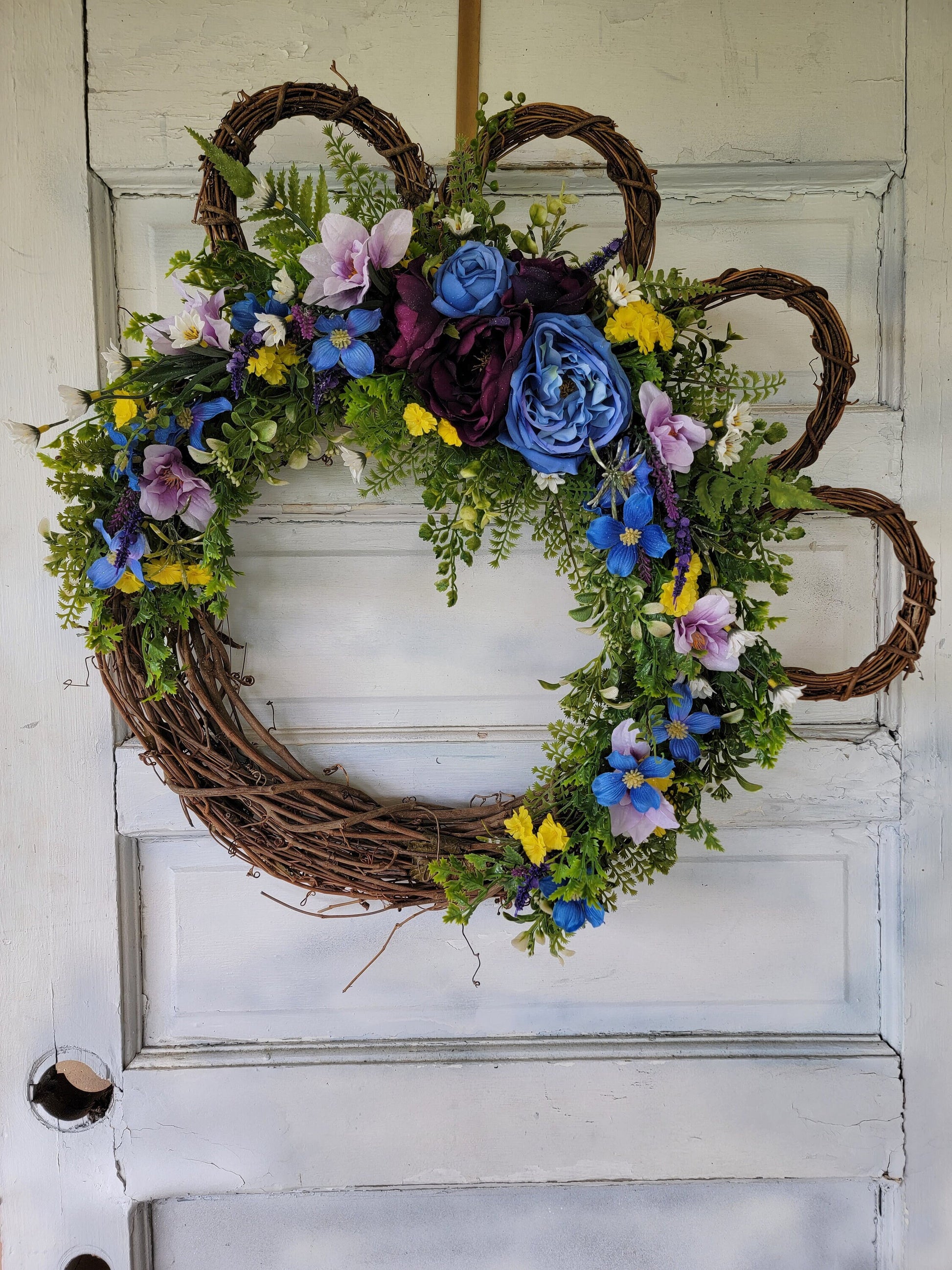 Cat or Dog Paw Print Wreath • Puppy Lovers Entryway Hanger • Front Door Decor • Animal Lovers Wreath • Farmhouse Hanger • Cat Lovers Gift